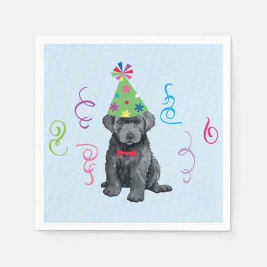 Birthday Party Bouvier des Flandres Napkins Serviette (Vorderseite)