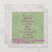 Birthday Party Bow Einladung (Vorne/Hinten)