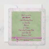 Birthday Party Bow Einladung (Vorderseite)