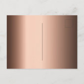 Birthday Party Bronze braune schwarze Einladung Postkarte (Rückseite)