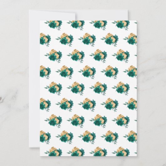 Birthday Party Brown Haar Prinzessin Aquamarin Einladung (Rückseite)