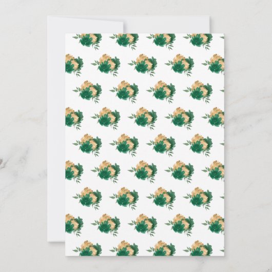 Birthday Party Brown Hair Princess in Green Dankeskarte (Rückseite)