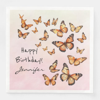 Birthday Party Butterfly Paper Napkin Serviette