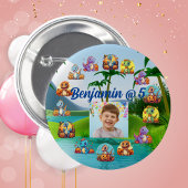 Birthday Party Button Spooky Baby Dino Thema