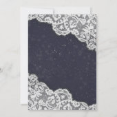 Birthday Party Chic Lace Sonnenblumen String Light Einladung (Rückseite)