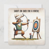 Birthday Party Deer Archery Einladung (Vorderseite)