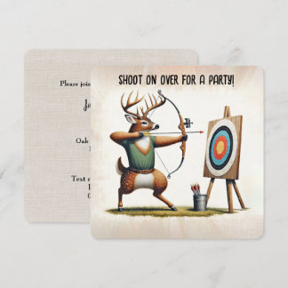 Birthday Party Deer Archery Einladung