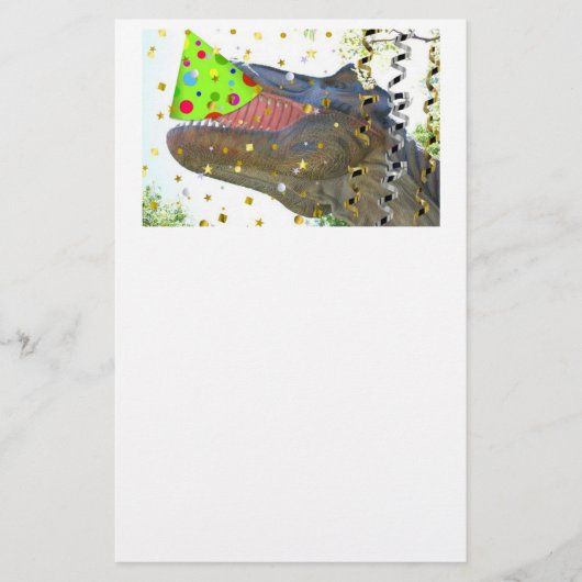 Birthday Party Dinosaur Briefpapier (Vorderseite)