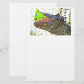 Birthday Party Dinosaur Briefpapier (Vorne/Hinten)