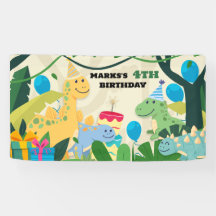 Birthday Party Dinosaur Party-Banner