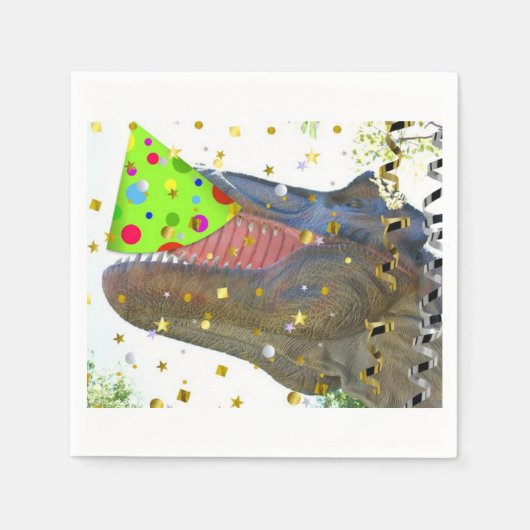 Birthday Party Dinosaur Serviette (Vorderseite)