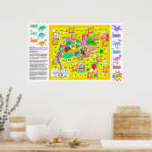 Birthday Party Dinosaurs Game Poster (Küche)