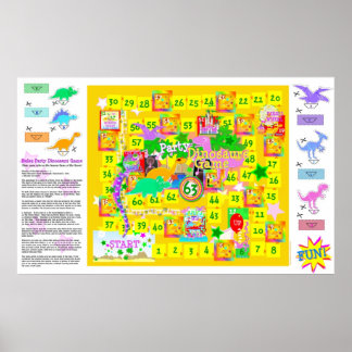 Birthday Party Dinosaurs Game Poster
