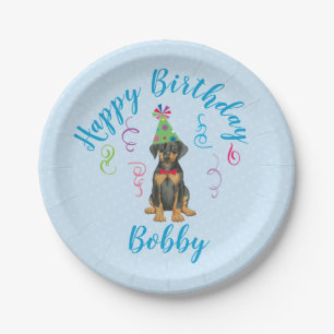 Birthday Party Doberman Paper Teller
