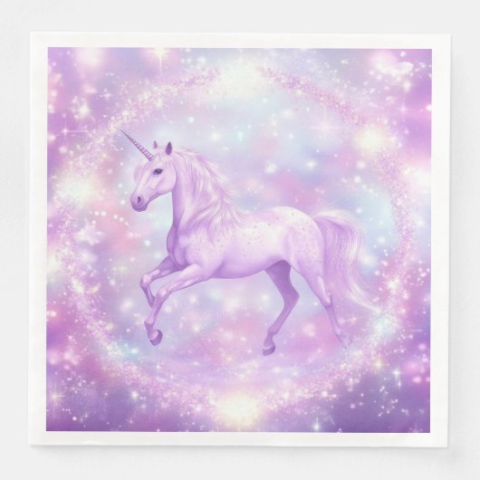 Birthday Party Einicorage Paper Napkin Serviette (Vorderseite)
