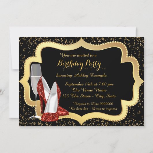 Birthday Party Einladung (Rückseite)