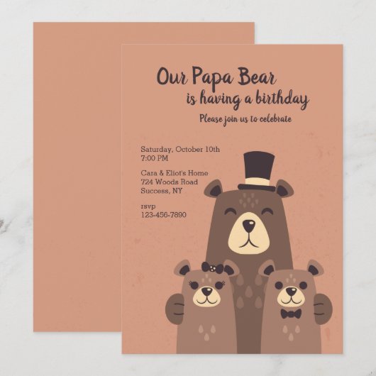 Birthday Party Einladung (Vorne/Hinten)