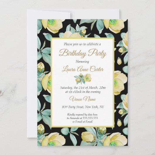 Birthday Party Einladung (Vorderseite)