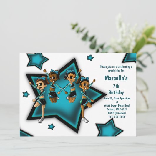 Birthday Party Einladung (Stehend Vorderseite)