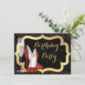 Birthday Party Einladung (Stehend Vorderseite)