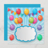 Birthday party einladung (Vorne/Hinten)