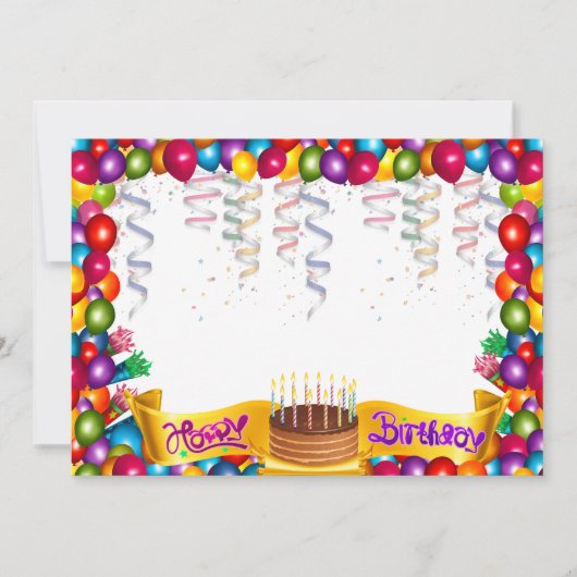 Birthday party einladung (Vorderseite)