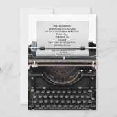 Birthday Party Einladung auf alte Schreibmaschine (Vorderseite)