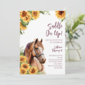 Birthday Party Einladung Sonnenblumen (Stehend Vorderseite)