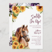 Birthday Party Einladung Sonnenblumen (Vorne/Hinten)