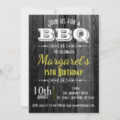 Birthday Party - Einladung zur Schwarz-Weiß-GRILLE (Vorderseite)