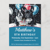 Birthday Party Einladungspostkarte (Vorderseite)