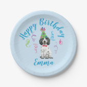 Birthday Party English Cocker Spanisch Paper Plate Pappteller (Vorderseite)