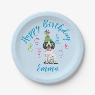 Birthday Party English Cocker Spanisch Paper Plate Pappteller
