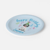 Birthday Party English Cocker Spanisch Paper Plate Pappteller (Schrägansicht)
