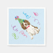 Birthday Party English Springer Spaniel Serviette (Vorderseite)