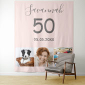 Birthday Party Erröten Rose Gold Foto Wandteppich (Beispiel)