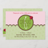 BIRTHDAY PARTY ERSUCHT: ladybird 4L Einladung (Vorne/Hinten)