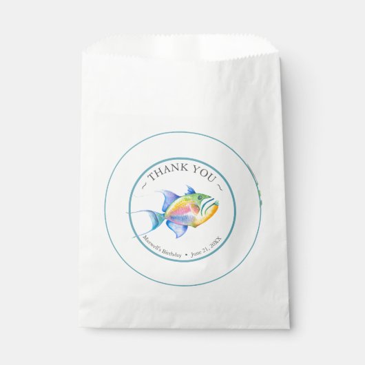 Birthday Party Favor Bags Tropical Fish Geschenktütchen (Vorderseite)