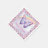 Birthday Party Feenschloss Unicorn und Rainbows Serviette (Ecke)
