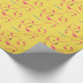 Birthday Party Flamingos Paper Geschenkpapier (Ecke)