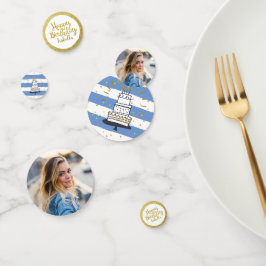 Birthday Party Foto Black Gold Glitzer Festlich Konfetti