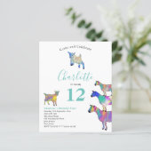 Birthday Party für farbenfrohe Ziegen (Stehend Vorderseite)