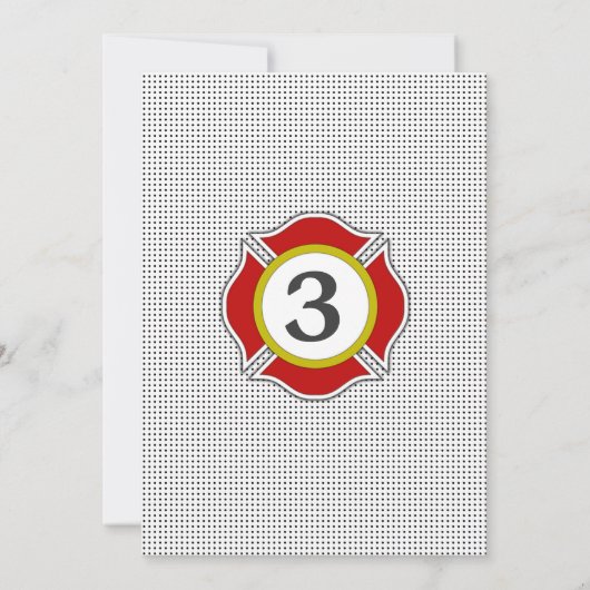 Birthday Party für Feuerwehrfahrzeuge Einladung (Rückseite)