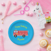 Birthday Party für Feuerwehrfahrzeuge Pappteller (Party)