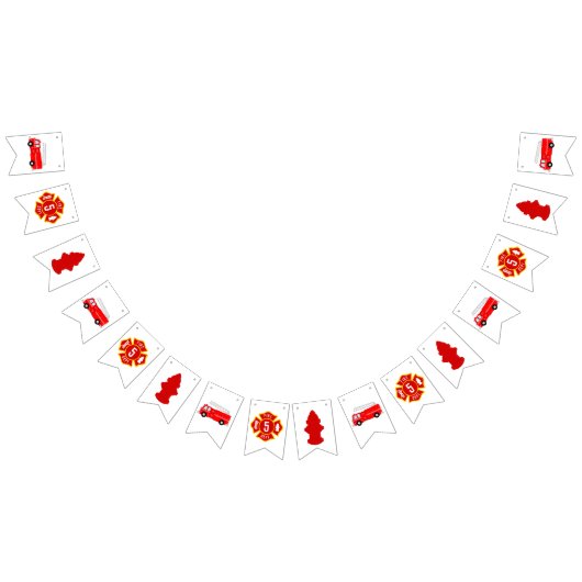 Birthday Party für Feuerwehrfahrzeuge Wimpelkette (Alle)