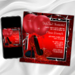 Birthday Party für Frauen in Schwarz und Rot Einladung<br><div class="desc">Elegante Schwarz-Rot-Glitzer-High-Heel-Schuhe Frau Geburtstagsfeier Einladung. Die elegante Einladung zur Geburtstagsfeier in Rot,  Schwarz und Weiß ist leicht für Ihr Party oder Ihre Veranstaltung angepasst,  indem Sie Ihre Veranstaltungsdetails,  Ihren Schriftart-Stil,  die Größe und Farbe des Schriftartes und den Wortlaut hinzufügen.</div>