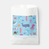 Birthday Party für Meerestiere Geschenktütchen (Vorderseite)