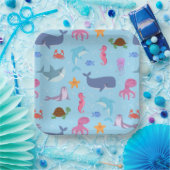 Birthday Party für Meerestiere Pappteller (Party)