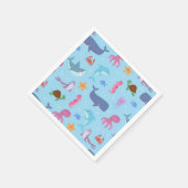 Birthday Party für Meerestiere Serviette (Ecke)