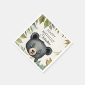 Birthday Party für niedliche Bärenwälder Serviette (Ecke)